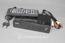 Ресивер эфирный цифровой DVB-T2/C HD HD-225 метал. дисплей DOLBY DIGITAL, ЭФИР