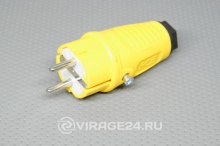 Купить Вилка кабельная 16А 250В 2P+E IP54 Taurus, желтая, PCE (АВСТРИЯ)