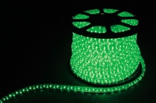 Купить Дюралайт (световая нить) со светодиодами,  2W 230V 36 LED 13мм зеленый