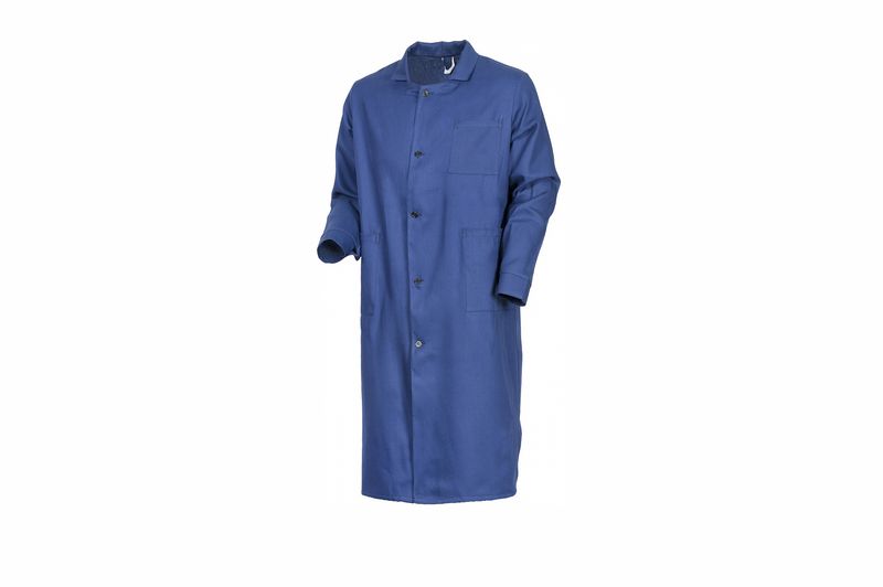 Купить халат рабочий мужской (диагональ) (синий 52-54; 170-176) 55362000 по  выгодной цене - Интернет-магазин Вираж