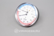 Купить Термоманометр аксиальный CEWAL TRP80 VI (0-10 bar; 0-120 С) G1/2