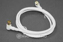 Купить Шнур TV Plug - TV Plug 1,5м угловой, белый, REXANT