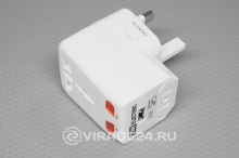 Купить Тревел-адаптер (5 в 1) c USB-зарядкой 1000мА 100-250В 3A , TDM