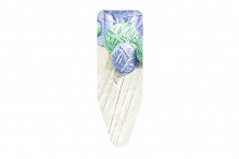 Купить Чехол для гладильной доски 130х50см хлопок Клубки пряжи сине-зеленый, Colombo New Scal