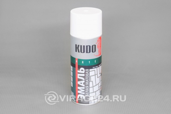 Купить Эмаль аэрозольная белая матовая Ral9003 520мл/270гр, KUDO