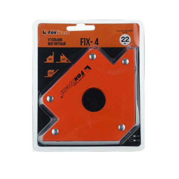 Купить Держатель магнитный для сварки (угольник) FIX-4 45/90/135 градусов, до 22кг, FoxWeld