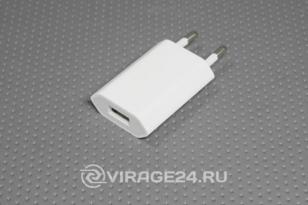 Сетевое зарядное устройство iPhone-iPod USB белое (СЗУ) (5V, 1000mA), REXANT
