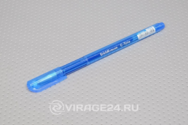 Купить Ручка гелевая, синяя, линия 0.4мм, корпус тонированный синий, "G-Tone", Erich Krause