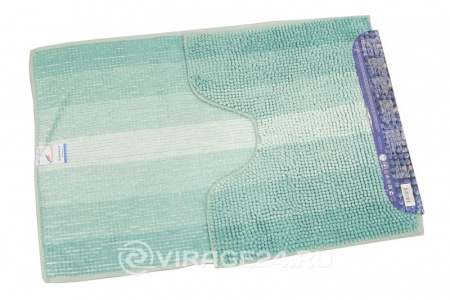 Купить Набор ковриков для ванной и туалета 2шт в упаковке 60х90см и 60х50см голубой Multimakaron, SHAHINTEX