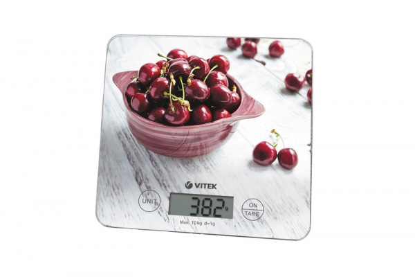 Купить Весы кухонные электронные нагрузка до 10кг шаг 0,001кг платформа стекло VT-8002, VITEK