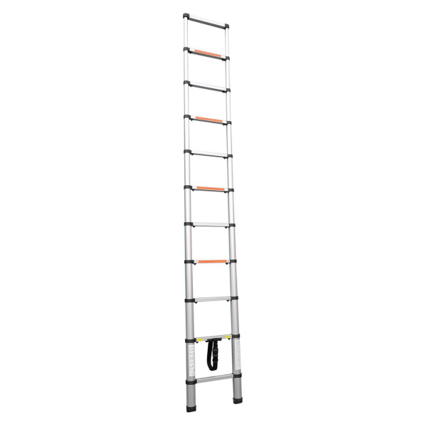 Купить Лестница телескопическая алюминиевая 11 ступеней, высота 3,2м