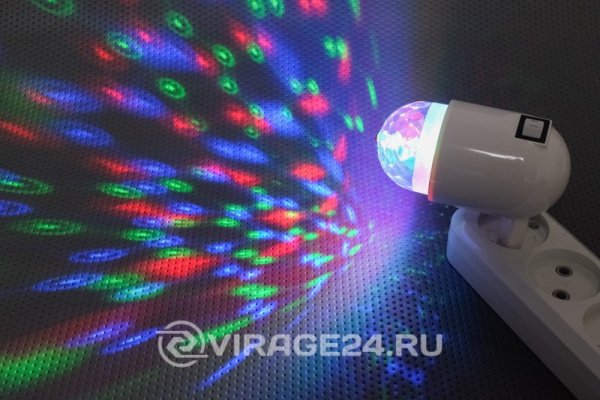 Купить Светильник светодиодный розеточный DISCO RGB 3W