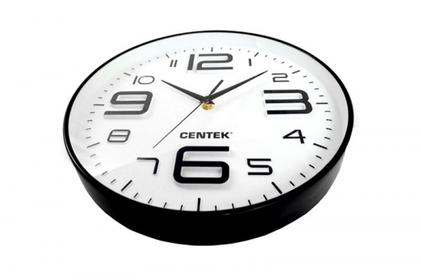 Купить Часы настенные плавный ход 30cм объемные цифры, Centek