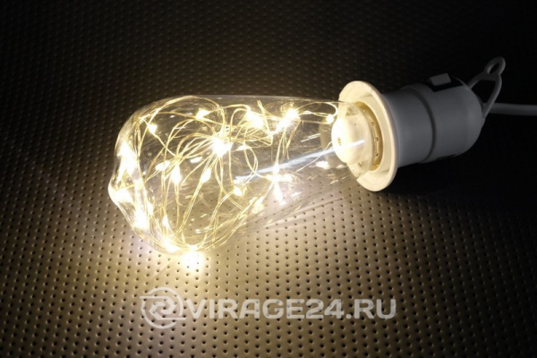 Купить Лампа светодиодная E27 3W 2700K груша декоративная LB-380, Feron