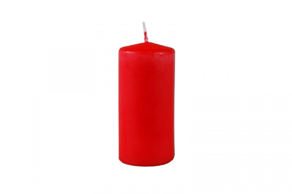 Купить Свеча пеньковая 40х90мм красная, Омский свечной