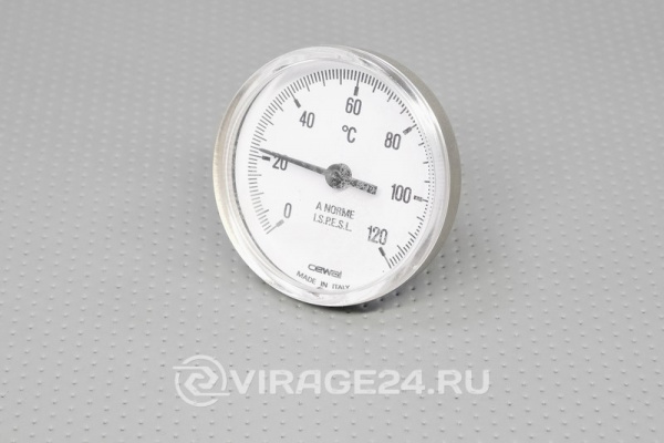 Купить Термометр биметаллический CEWAL PST 63VI   0÷-120°С резьба 1/2", длина 50мм