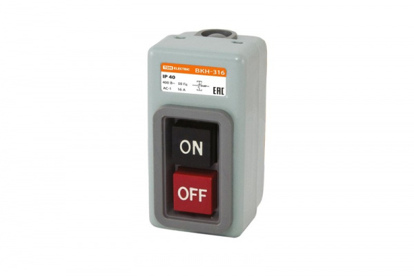 Купить Выключатель кнопочный с блокировкой ВКН-316 3Р 16А 230/400В IP40, TDM