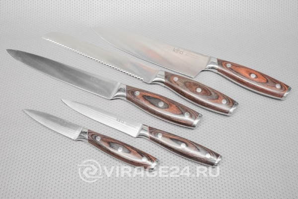 Набор ножей на подставке, 6 предметов, LARA