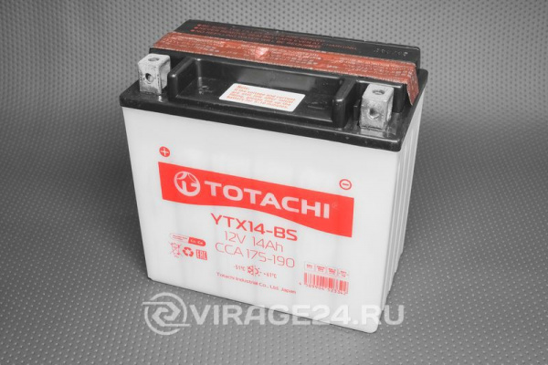 Купить Аккумулятор CMF 14 а/ч YTX14-BS R (сухозарядный), TOTACHI