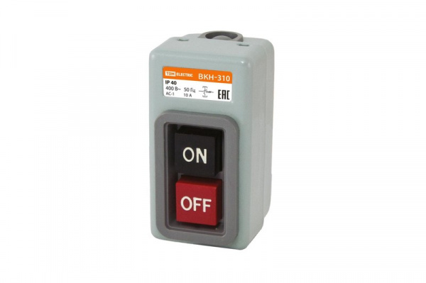 Купить Выключатель кнопочный с блокировкой ВКН-310 3Р 10А 230/400В IP40, TDM