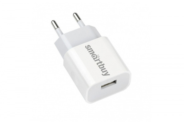 Купить Сетевое 3У 2.4А USB белое Flash, SMARTBUY